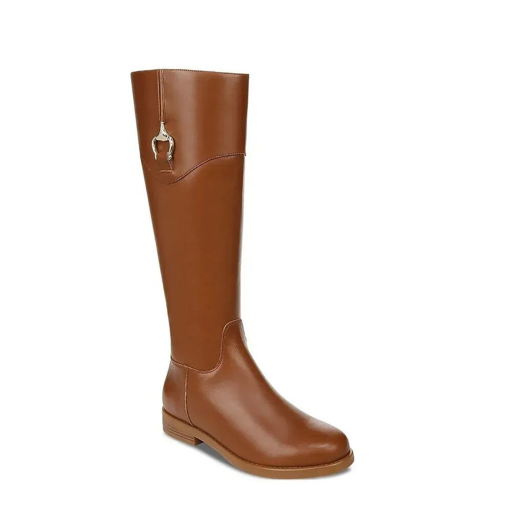 Giani Bernini Womens 9.5 M Cinnamon Sandraa Leather Knee High Boots NIB RW9